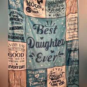 NWOT Inspirational Quote Blanket 50”x60”